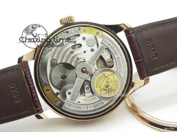 MIROTIME 0331 Portuguese Real PR IW500127 RG ZF 1:1 Best Edition Grey Red Dial On Brown Leather Strap A52010 V AllSeason 7331